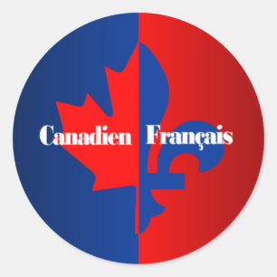 Canadien Francais Runder Aufkleber