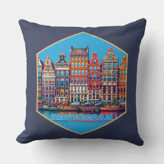 Canal Amsterdam Niederlande Europa Kissen