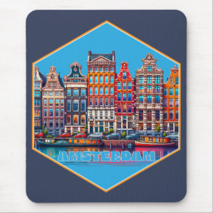 Canal Amsterdam Niederlande Europa Mousepad