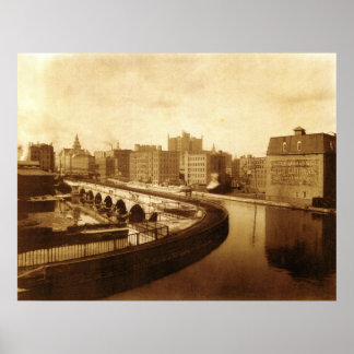 Canal Aqueduct Over Genesee River 1910 Poster