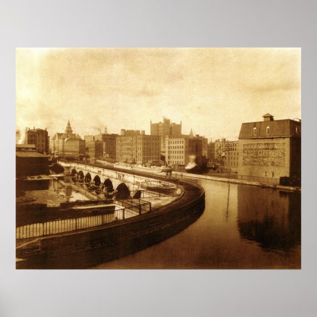 Canal Aqueduct Over Genesee River 1910 Poster (Vorne)