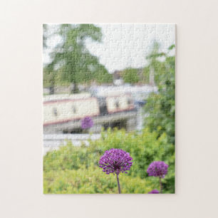 Canal Boats Allium River Avon Vereinigtes Königrei Puzzle