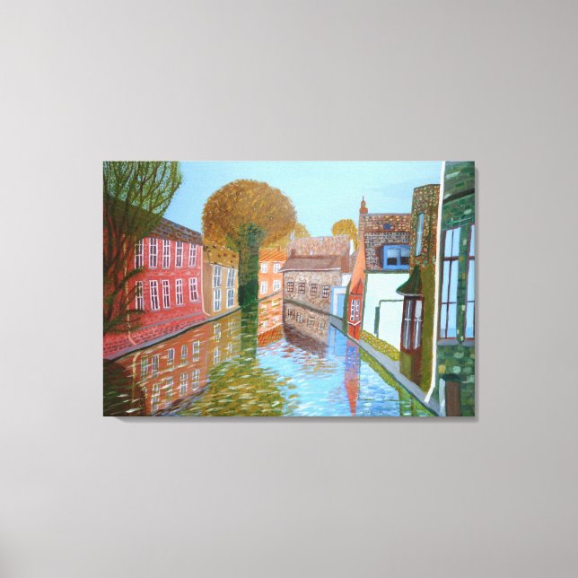 Canal Brugge Leinwand (Vorderseite)