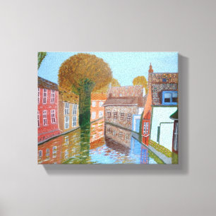 Canal Brugge Leinwand