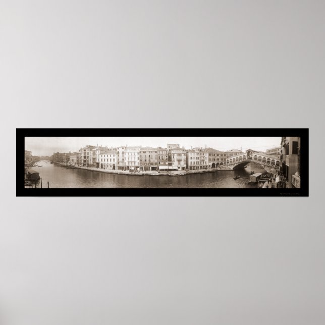 Canal Foto Venedig Italien 1909 Poster (Vorne)