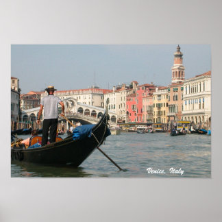 Canal Gondola Printwerbung in Venedig Poster