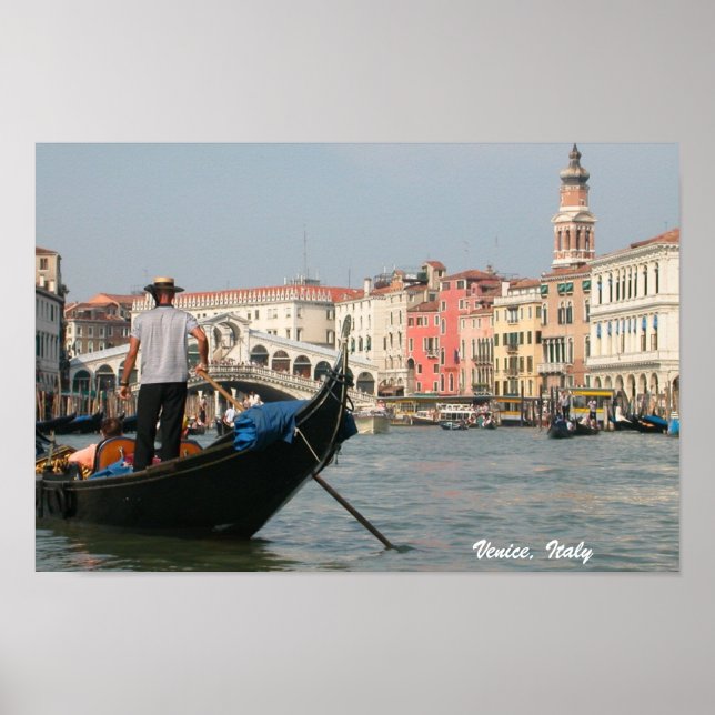 Canal Gondola Printwerbung in Venedig Poster (Vorne)