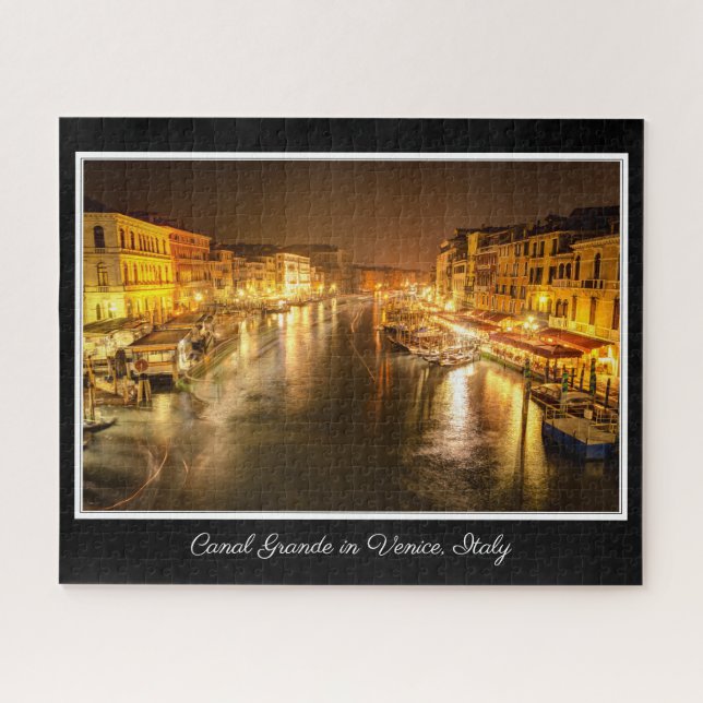 Canal Grande at Night, Venedig, Italien Puzzle (Horizontal)