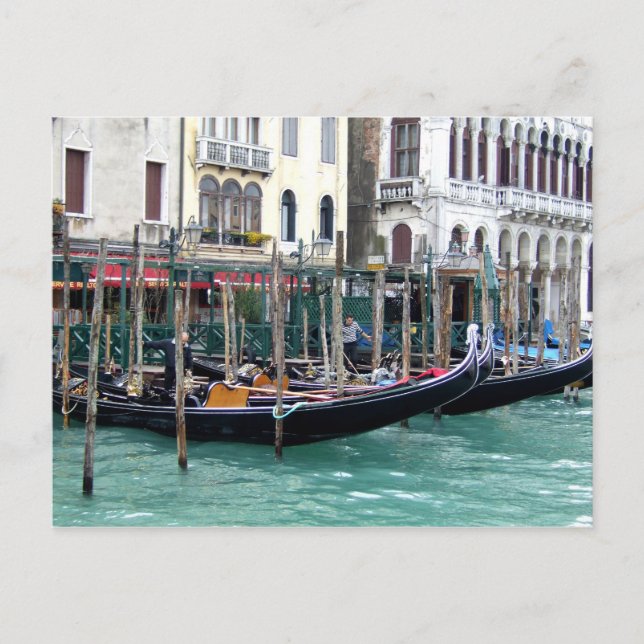 Canal Grande-Gondeln Postkarte (Vorderseite)
