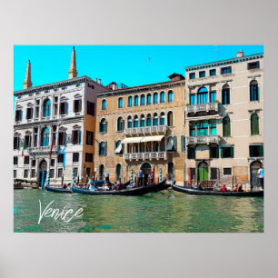 Canal Grande Gondola Boote von Venedig Poster