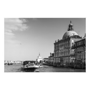 Canal Grande in Venedig in Schwarz und Weiß Fotodruck