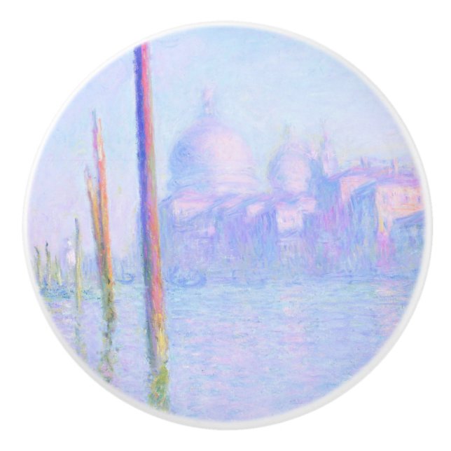 Canal Grande in Venedig (von Claude Monet) Keramikknauf (Vorderseite)