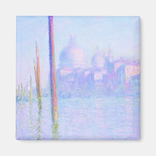 Canal Grande in Venedig (von Claude Monet) Magnet (Vorne)