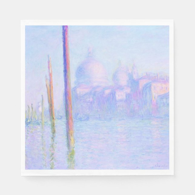 Canal Grande in Venedig (von Claude Monet) Serviette (Vorderseite)