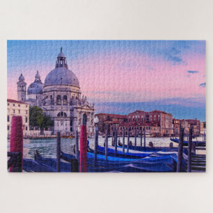 Canal Grande mit Gondeln und Kirche in Venedig Puzzle