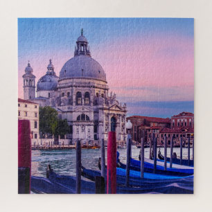 Canal Grande mit Gondeln und Kirche in Venedig Puzzle