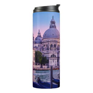 Canal Grande mit Gondeln und Kirche in Venedig Thermosbecher