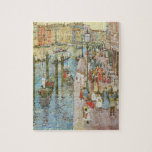 Canal Grande, Venedig von Maurice Prendergast Puzzle<br><div class="desc">Der Canal Grande, Venedig (1898/1899) von Maurice Prendergast ist ein Vintager Post-Impressionismus feine Kunst Wasserfarbe Meeresmalerei. Häuser und Zuhause mit traditioneller italienischer Architektur entlang des Venezianischen Kanals. Eine Meereslandschaft mit den berühmten Kanälen und der Stadtumgebung in Venedig, Italien. Am Ufer spazieren Menschenmassen, schöne Lampenposten und Bänke in altmodischer Form reihen...</div>