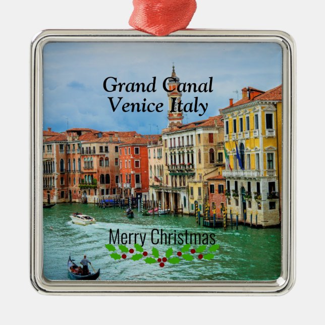 Canal Grande, Venedig, Weihnachten Ornament Aus Metall (Vorne)