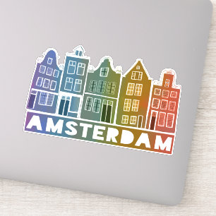 Canal House Amsterdam Rainbow Holland Aufkleber