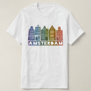 Canal House Row Amsterdam Holland Niederländischer T-Shirt