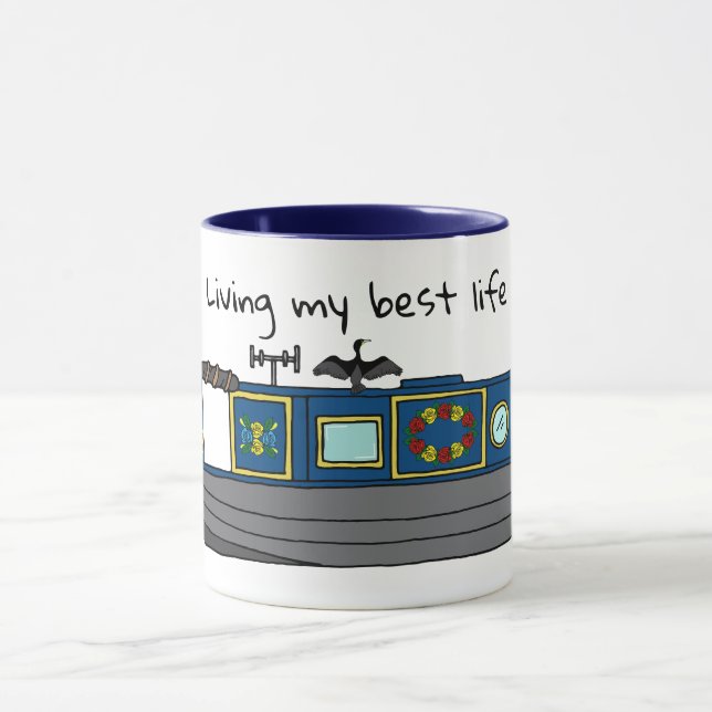Canal Narrowboat Owner Best Life Quote Tasse (Zentrum)