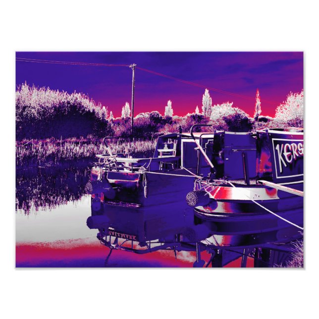 CANAL NARROWBOATS FOTODRUCK