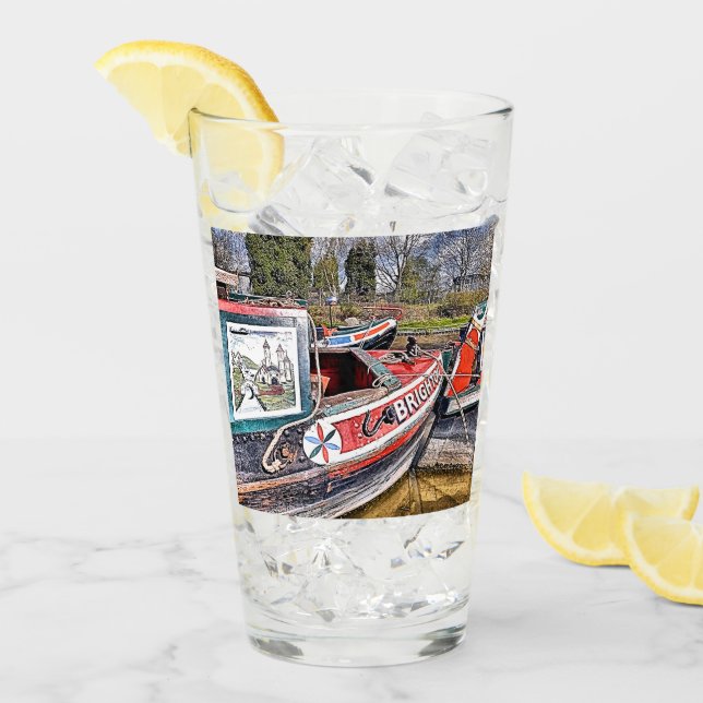 CANAL NARROWBOATS GLAS (Vorderseite Ice)