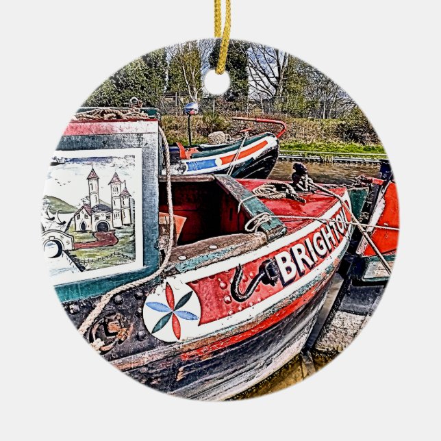 CANAL NARROWBOATS KERAMIK ORNAMENT (Vorne)