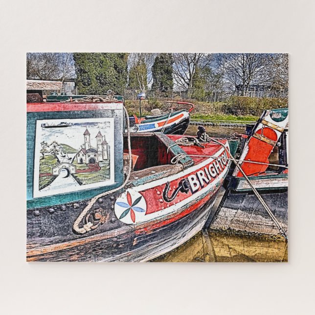 CANAL NARROWBOATS PUZZLE (Horizontal)