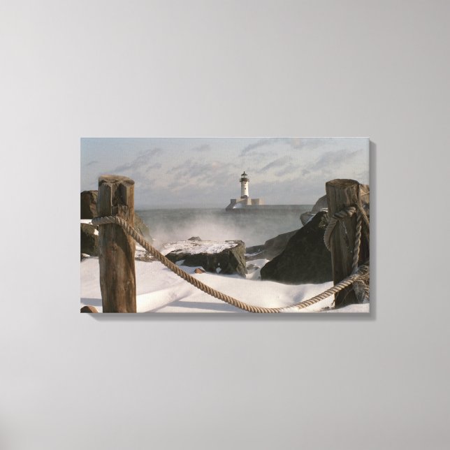 Canal Park Lighthouse Leinwanddruck (Vorderseite)