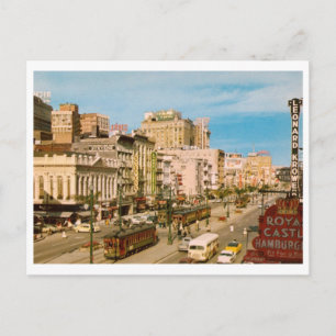 Canal St, New Orleans LA Vintage Postkarte