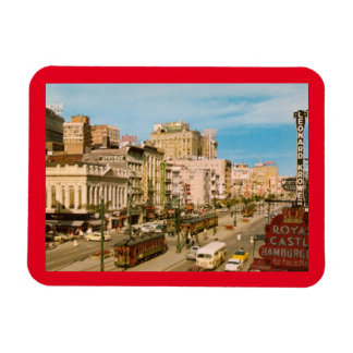 Canal St, New Orleans LA Vintage Postkarte Magnet