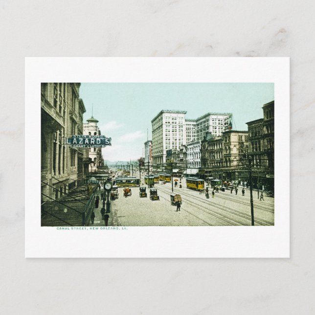 Canal Street, New Orleans, LA Postkarte (Vorderseite)