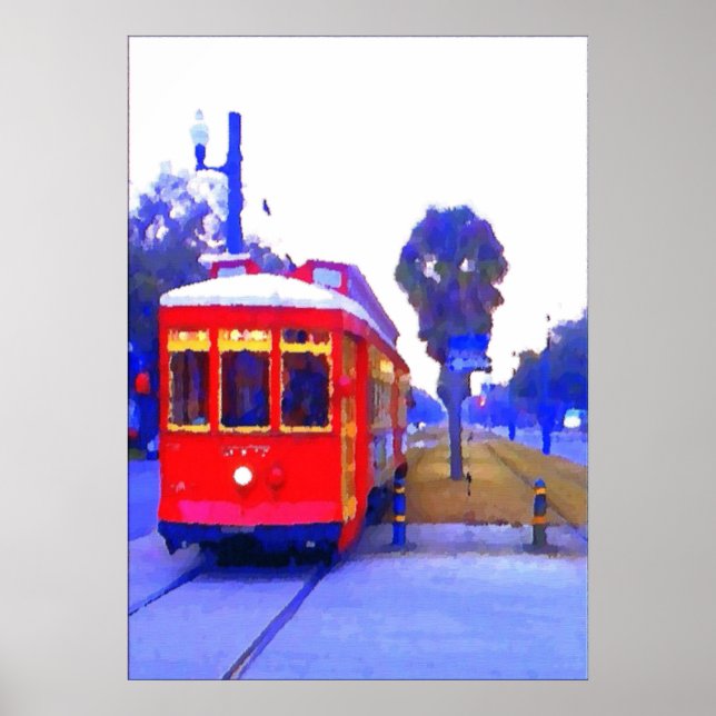 Canal Streetcar Line, Red Cars, Poster (Vorne)