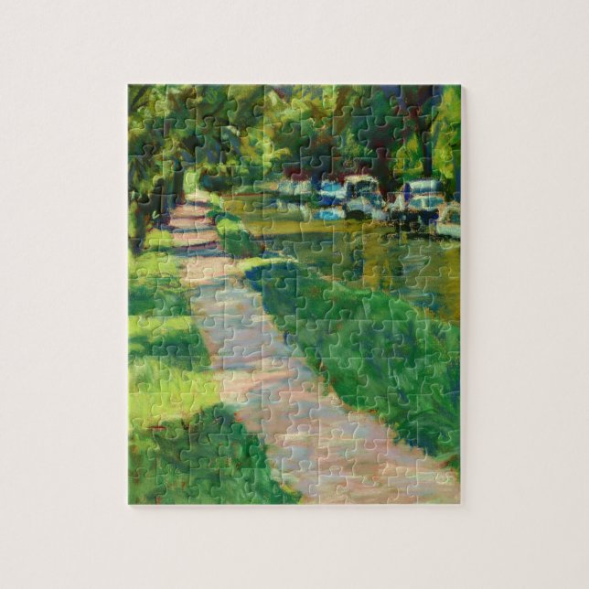 Canal Towpath bei Goytre Wharf Jigsaw Puzzle (Vertikal)
