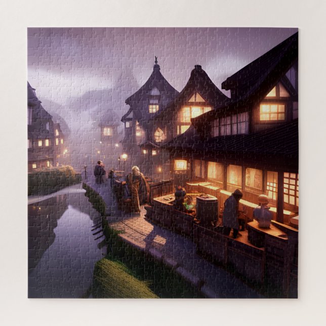 Canal Zone Nachtzeit Puzzle (Vertikal)