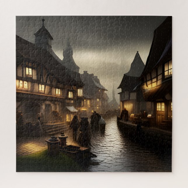 Canal Zone Nachtzeit Puzzle (Vertikal)