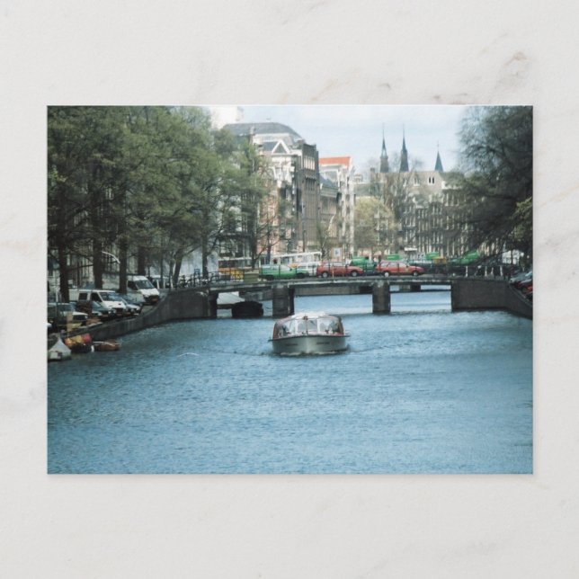 Canalboat Postcard Postkarte (Vorderseite)