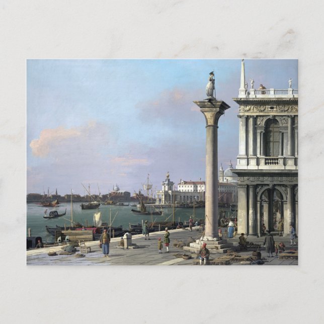 Canaletto Bacino di S. Marco Von der Piazzetta Postkarte (Vorderseite)