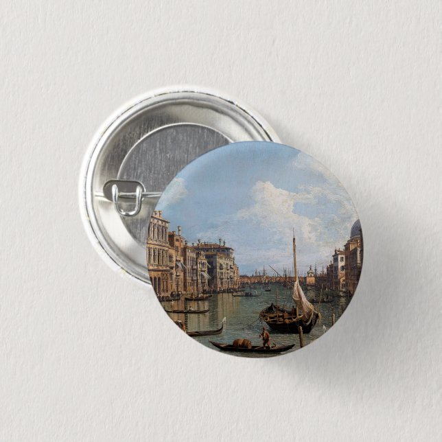 Canaletto Blick auf den Canal Grande Button (Vorne & Hinten)