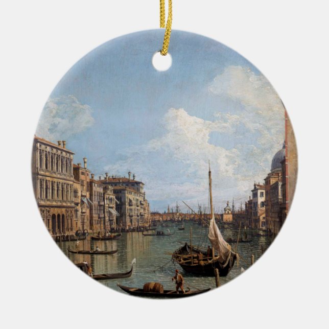 Canaletto Blick auf den Canal Grande Keramik Ornament (Vorne)