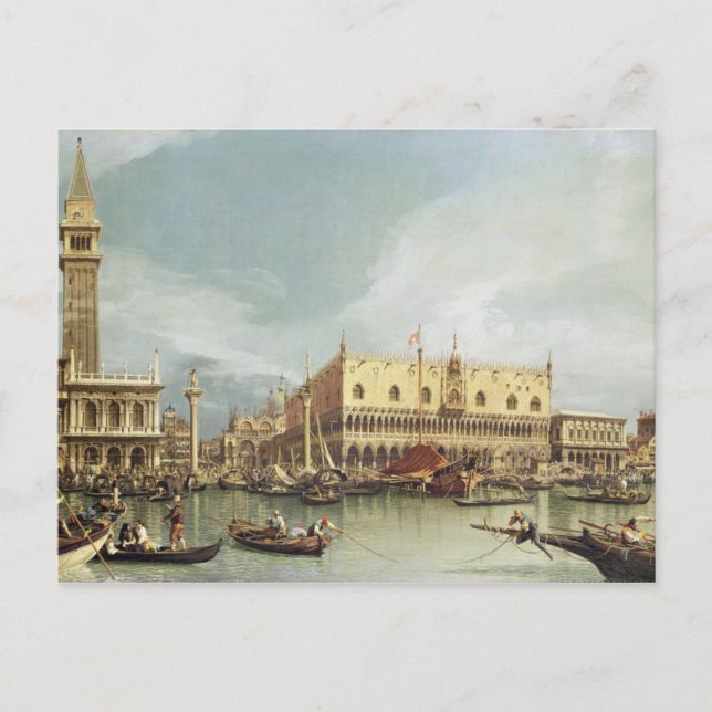 Canaletto - Der Molo, Venedig Postkarte (Vorderseite)