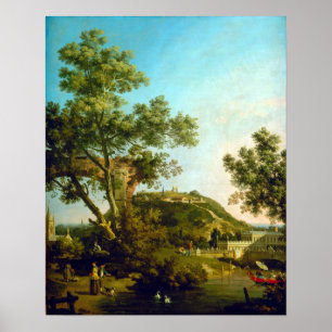Canaletto Englische Landschaft Capriccio Poster