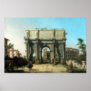 Canaletto italienische Ansicht des Bogens von Poster