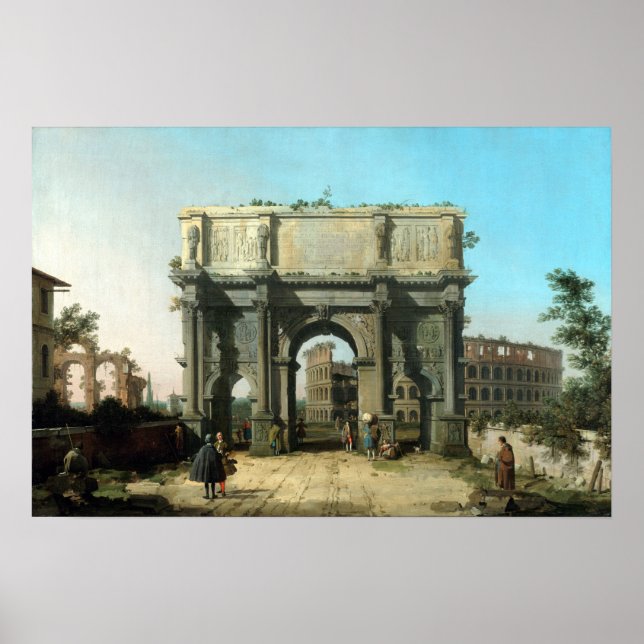 Canaletto Italienische Sicht auf den Constantiner  Poster (Vorne)