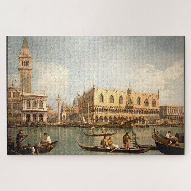 Canaletto Meisterwerk - Aussicht auf San Marco Ven Puzzle (Horizontal)