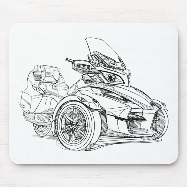 CanAm Spyder FunktelegrafieRoadster 2010 Mousepad (Vorne)
