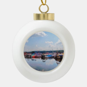 Canandaigua City Pier Keramik Kugel-Ornament