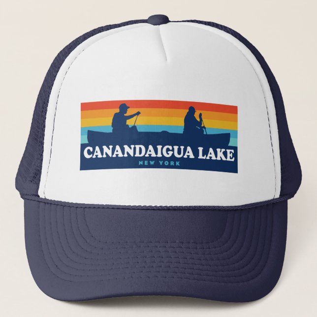 Canandaigua Lake New York Canoe Truckerkappe (Vorderseite)